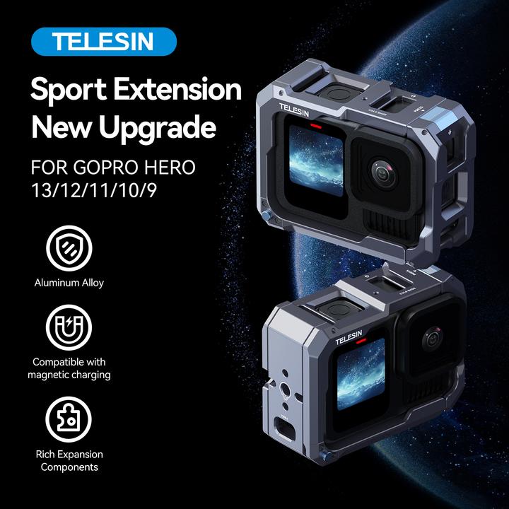 Image du produit Telesin Metal Behuizing GoPro HERO 13 (Magnetic Charge) (T-S6-FMS-15-TGP)