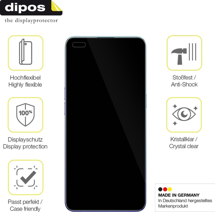 Produktbild Dipos 3D Full Cover Schutzfolie (1 Stück, Oppo Reno 3 Pro)