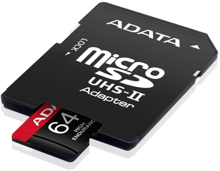 Actual product image Adata microSDXC card High Endurance 64 GB (64 GB, microSDXC, U3, UHS-I)