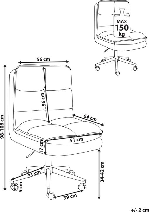 Image du produit Beliani Addison (51 - 59 cm)