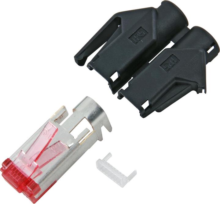 Produktbild InLine Hersteller: HIROSE RJ45-Hirose Stecker STP, TM21 schwarz, 10 Stück, 3 Elemente, Cat. 6 Channel Class (Netzwerkkabel Stecker)