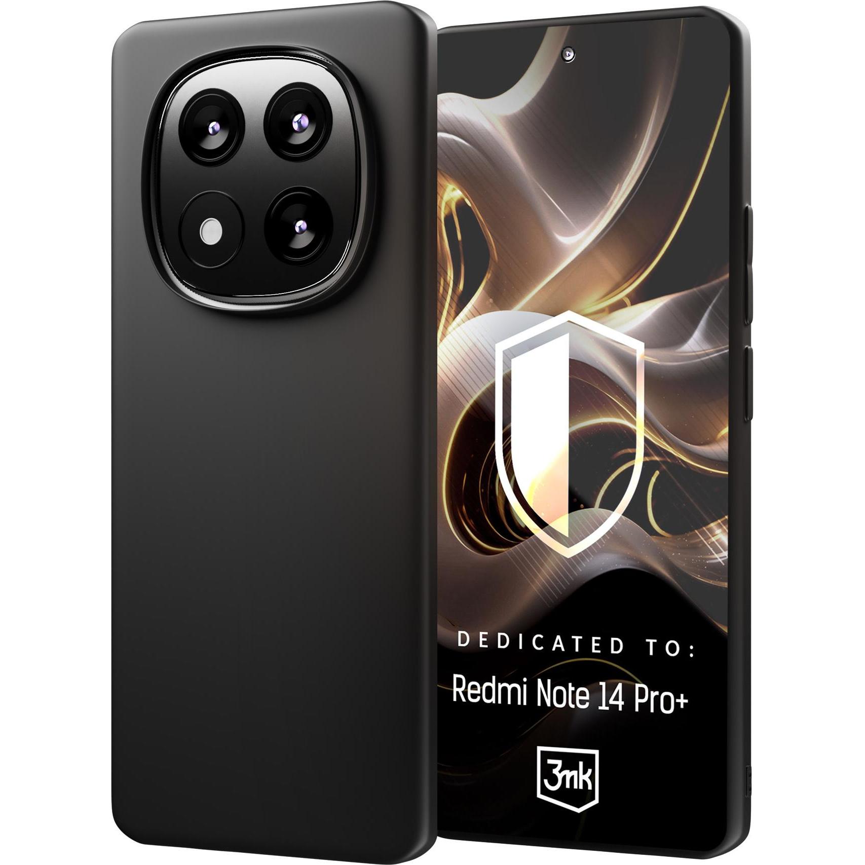 3Mk Nero Custodia Opaca Per Xiaomi Redmi Note 14 Pro+ - (Xiaomi Redmi Note 14 Pro), Cover Smartphone,