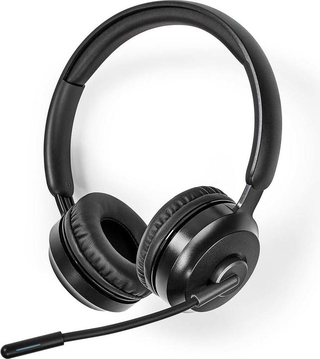 Actual product image Nedis PC Headset | On Ear | Stereo | Bluetooth | Foldable Microphone | Black (Wireless, USB-C, Google Meet, Microsoft teams, Zoom)