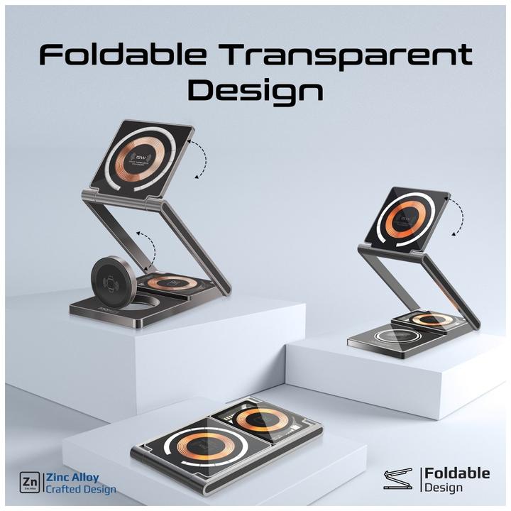 Image du produit ProMate LucidFold-Trio Chargeur MagSafe Qi (23 W)