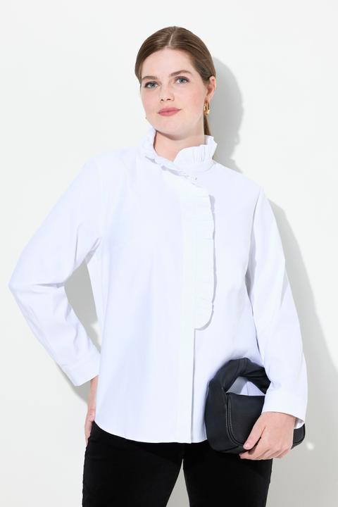 Produktbild Ulla Popken Bluse, Rüschen, Stehkragen, Langarm (50, 52)