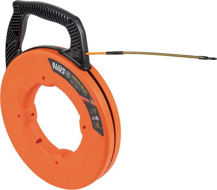 Image du produit Klein Tools Sangle rétractable en fibre de verre avec tête de guidage en spirale acier 30,5 m 56351 1 pc (56351) (30 m)