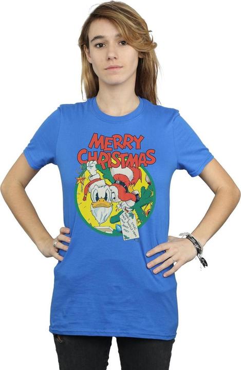 Immagine prodotto Disney Donald Duck Merry Christmas Maglietta Ampia Donna (M)