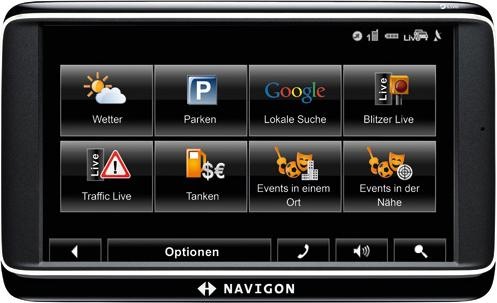 Navigon 70 Premium Live, Bluetooth, mappe europee