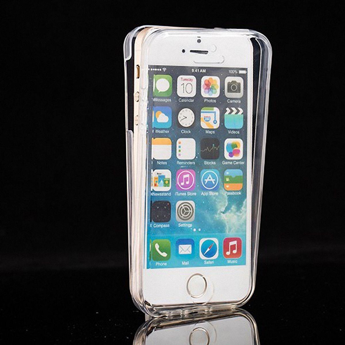 König Design Apple iPhone 5 / 5s / SE Full Body 360 Silikon Schutzhülle Handyhülle Case Klar (Apple iPhone 5), Smartphon...