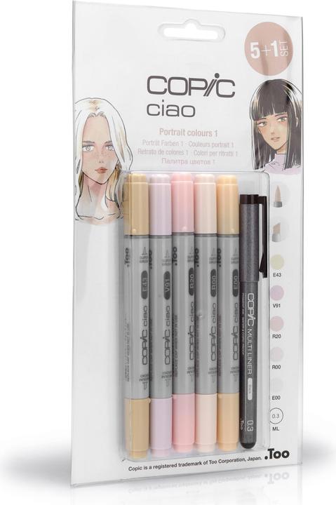 Actual product image Copic Skin tones (Grey, 3 mm, 6 x)