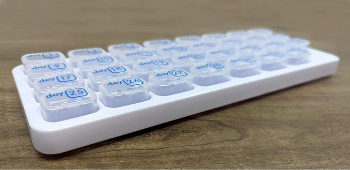 Produktbild Cbx Tablettenbox Monat – 31 Tage – Pillenbox für täglichen Gebrauch