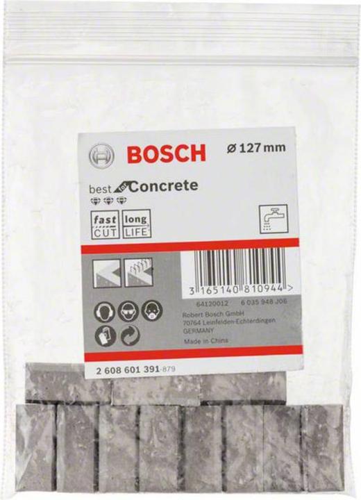 Actual product image Bosch Professional Zubehör Segments for diamond core bits 1 1/4-inch UNC Best for Concrete 11, 127 mm, 11 (127 mm)