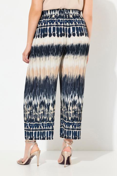 Actual product image Miamoda Knee-Length Elastic Waist Batik Stripe Crash Culottes (48)