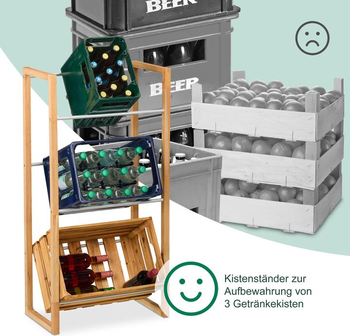 Produktbild Relaxdays Getränkekistenregal (58 x 32 x 112 cm)
