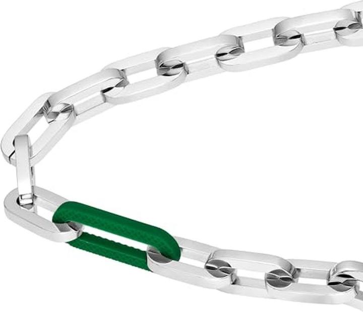 Immagine prodotto Lacoste Bracciale originale in acciaio con maglie in silicone 2040103 (Acciaio inox / silicone)