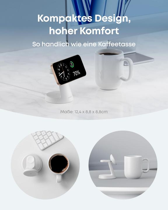 Produktbild Anker MagGo 3-in-1 Charging Station wireless white (15 W)
