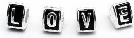 Produktbild Hermex LOVE Beads Perle für Armband - Silbrig (Silber 925)