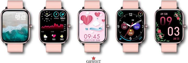 Actual product image Giewont GW230-1 Rose Gold Pink Smartwatch