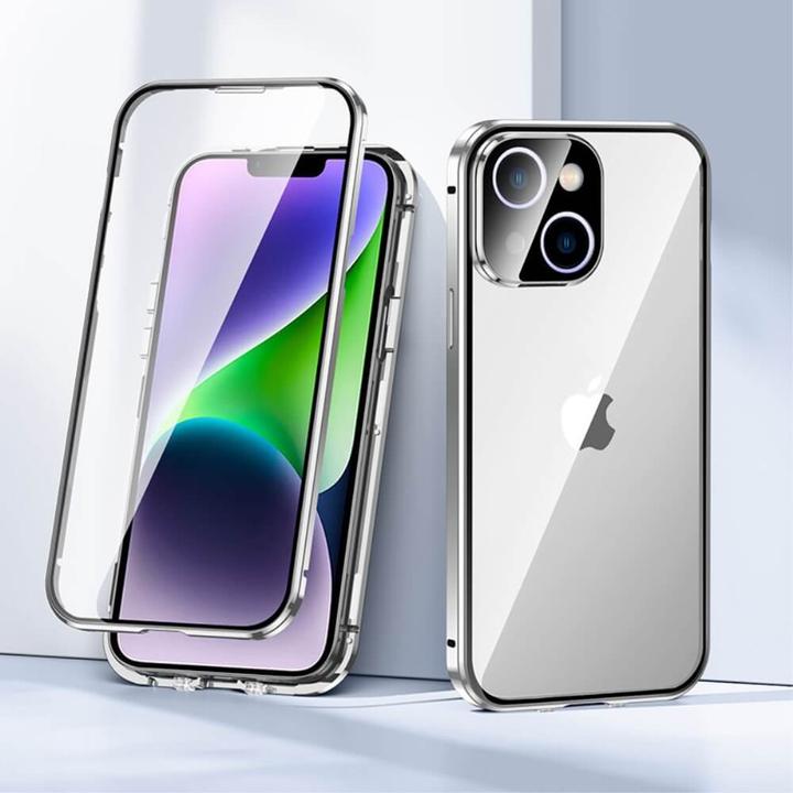 Produktbild Cover-Discount iPhone 15 - Magnetische Schutzhülle mit Panzerglas silber (Apple iPhone 15)