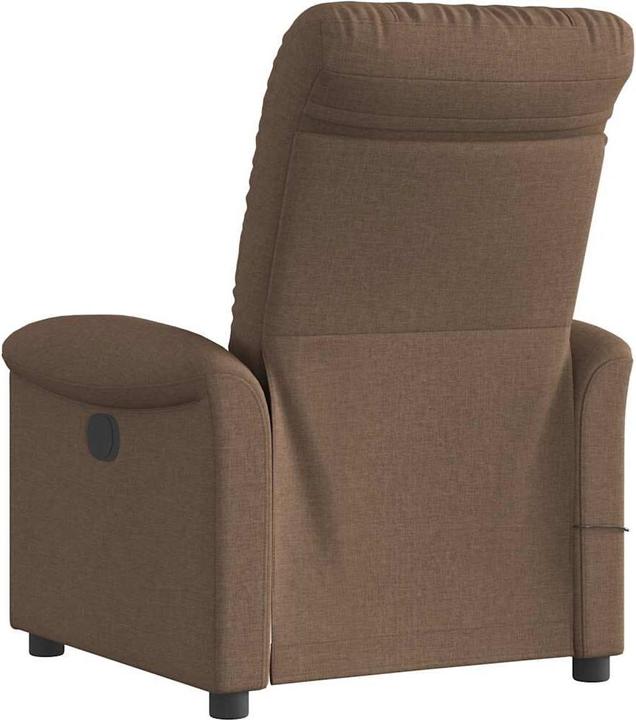 Immagine prodotto vidaXL Poltrona massaggiante in tessuto marrone Poltrona TV massaggiante Poltrona con funzione di massaggio