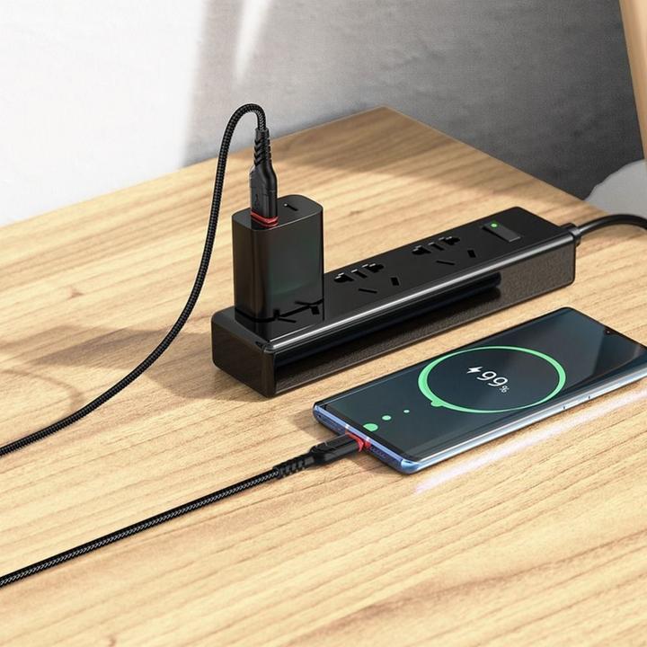 Immagine prodotto Hoco - Data Cable Victory (X59) - USB-A to USB Type-C, 12W, 2.4A, 1.0m - Black (1 m, 12 W)