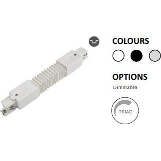 Powergear, Accessori per illuminazione, 3PH Verbinder Flexibel Weiss