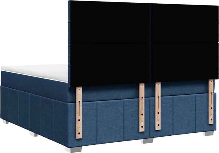 Actual product image vidaXL Boxspringbett mit Matratze Bett Doppelbett Polsterbett Blau 180x200cm (180 x 200 cm)