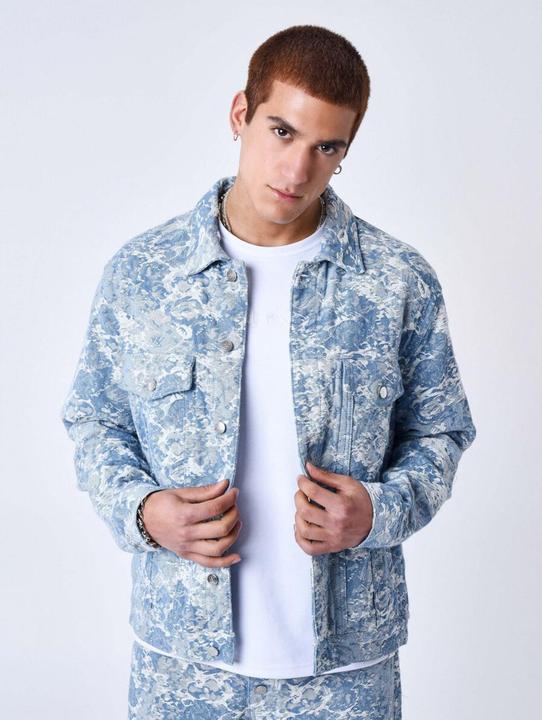 Actual product image Project X Paris Denim jacket with abstract pattern (M)