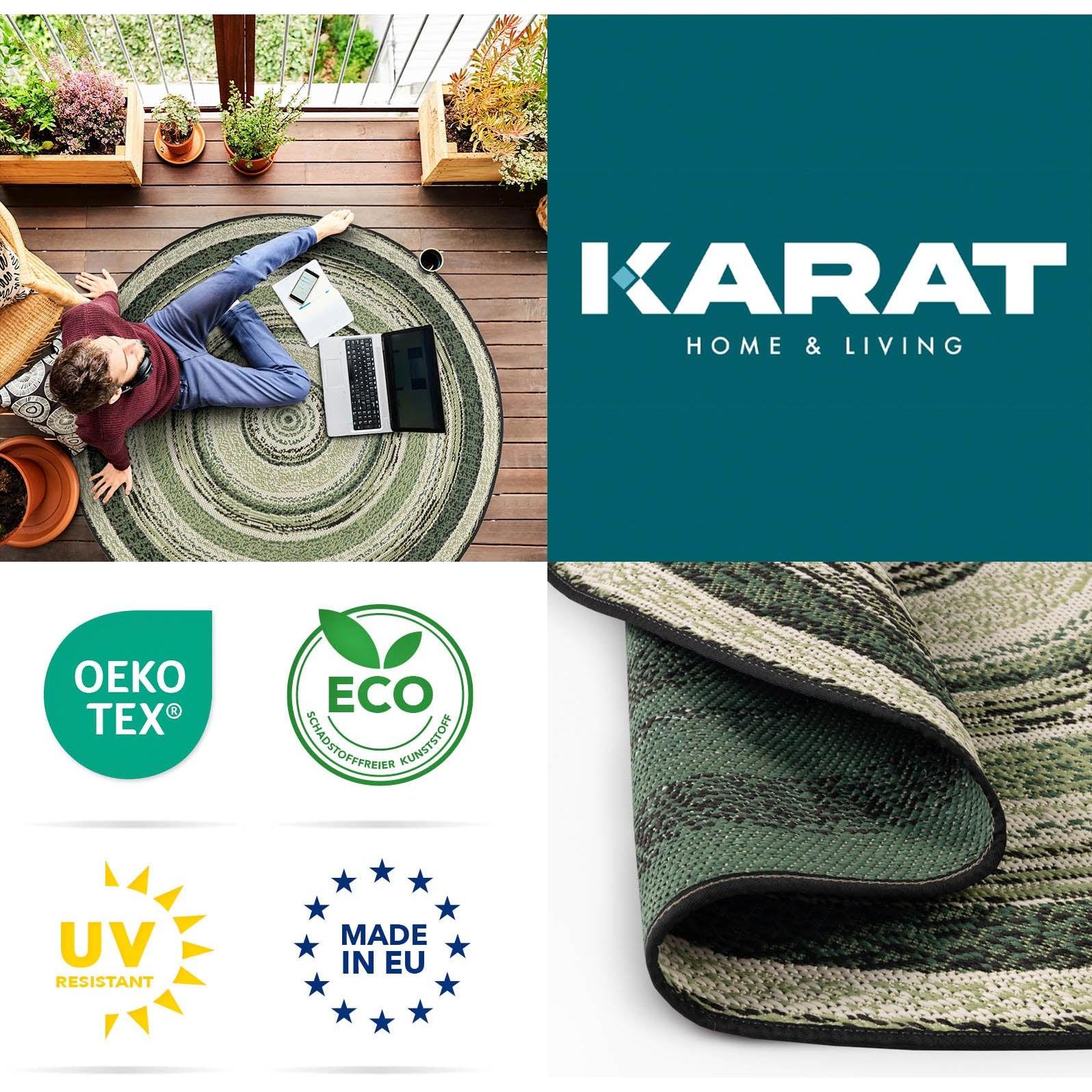 Thumbnail - Karat, Teppich, Zoe Outdoor (120 x 120 x 1 cm)