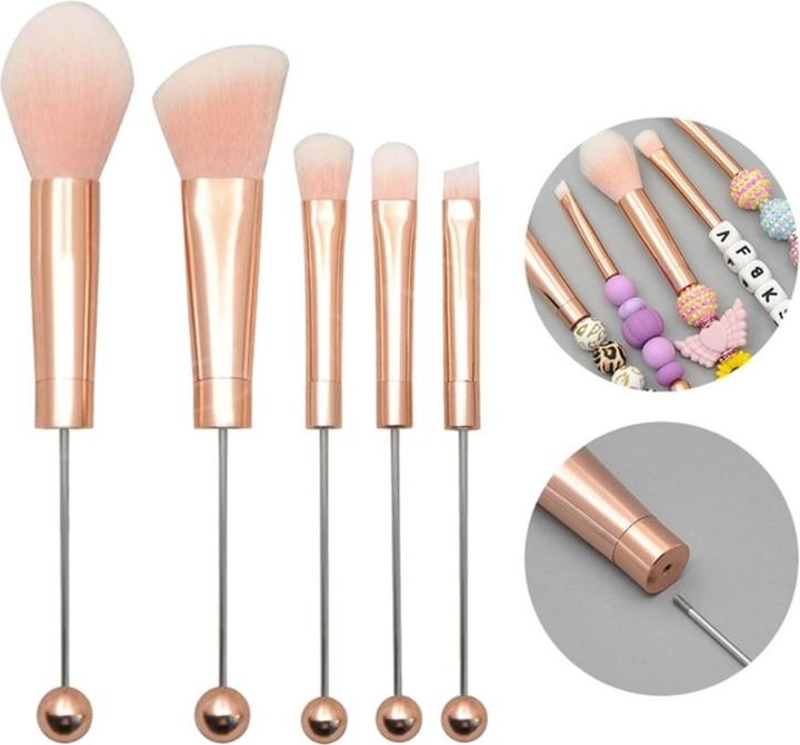 Produktbild König Design Make up Pinsel Set 5 tlg Schminkpinsel Kosmetikpinsel Lidschatten Kosmetik Neu (Foundation)