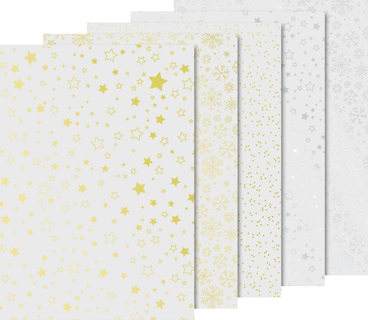 Actual product image Heyda Tracing paper Christmas 10 sheets, A4, gold, silver (115 g/m², 10 x)