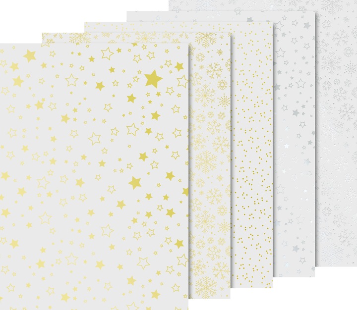 Produktbild Heyda Transparentpapier Weihnachten 10 Blatt, A4, Gold, Silber (115 g/m², 10 x)
