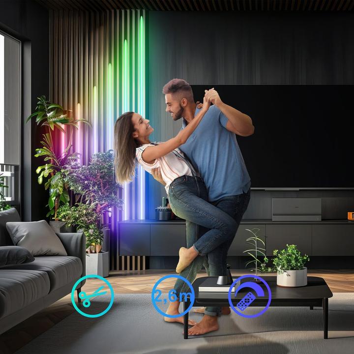 Image du produit Briloner Starter Set RGB/W LED stripe 2,6m, 126 x white LED (RGBW, 14 cm, Intérieur)