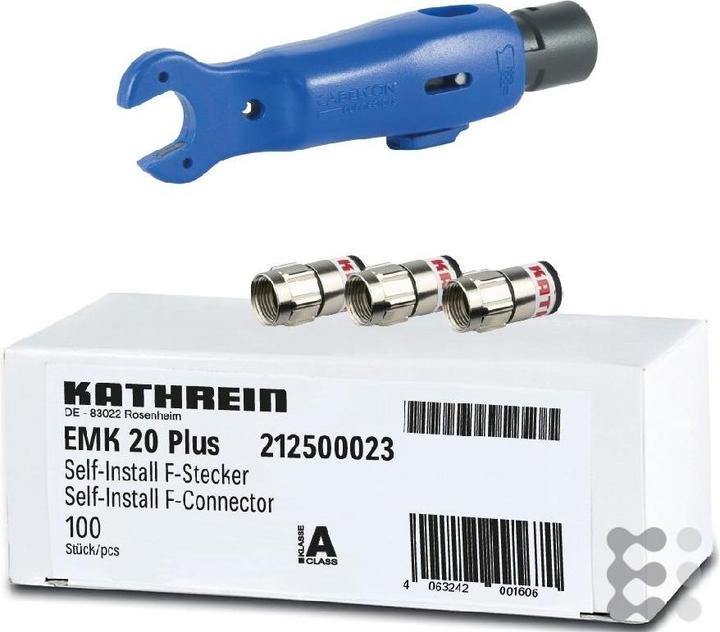 Produktbild Kathrein SelfInstall-Stecker-Set ZAH 15 PLUS Plastik-Box, 100x EMK 20 und ZAW 16 (Diverse)