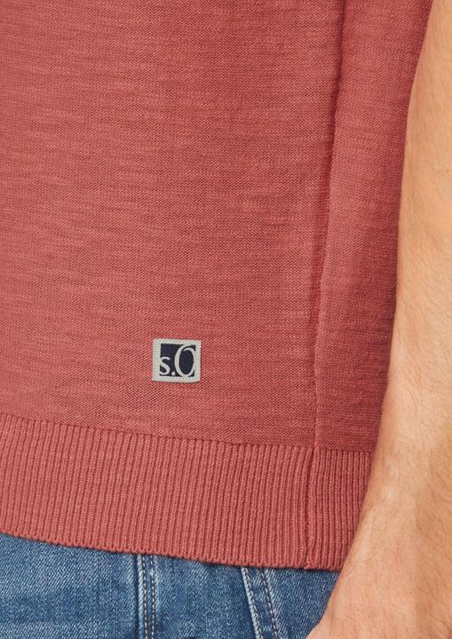Image du produit S.Oliver Strickpullover Gestricktes Poloshirt mit Flammgarnstruktur (XXL)