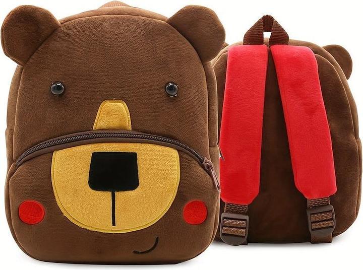 Immagine prodotto Only-Bags.Store Zaino in poliestere per la scuola, zaino in peluche con animali simpatici, borsa piccola per le
