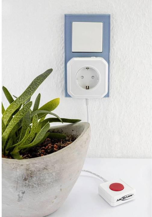 Actual product image Ansmann 1260-0002 Energy-saving socket outlet white Europlug 1 pc. (1x, CEE 7/3, 1.80 m)