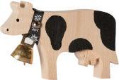 Actual product image Trauffer Deco magnet cow black, 6.5x4.5cm, handmade (1x)