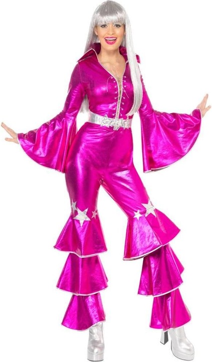 Produktbild Smiffys 70s Dancing Dream Jumpsuit Kostüm (S)