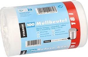 Produktbild Papstar Mlleimerbeutel HDPE, 18 Liter, weiá (100x, 18 l)
