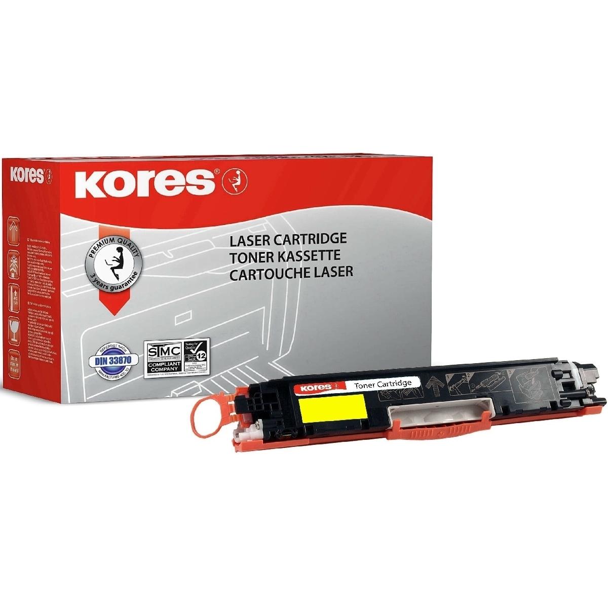 Kores, Toner, Toner für hp Colour LaserJet M176/M177 gelb Kapaztitaet ca. 1.000 Seiten mit Chi