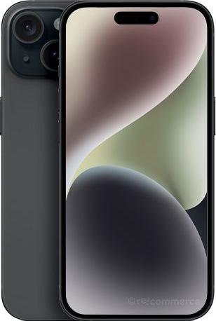 Produktbild Re!commerce iPhone 15 128GB Noir D - Bon état (128 GB, Schwarz, 6.10", 48 Mpx, SIM + eSIM, C / Gut)