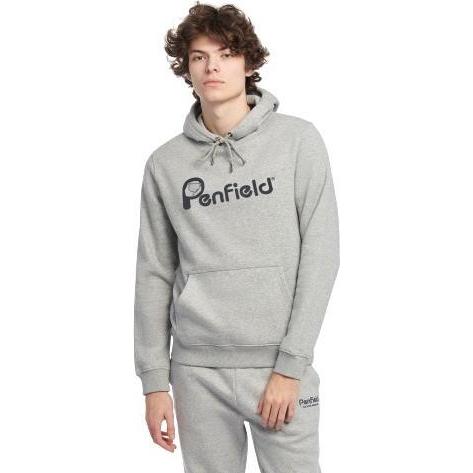 Penfield, Herren, Pullover, kapuzenpullover bear chest print, Grau, (XL)
