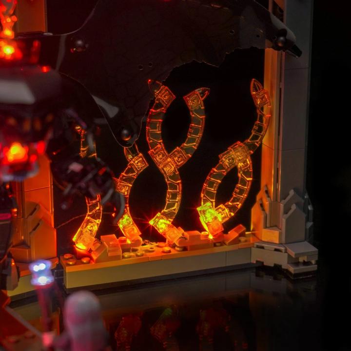 Produktbild BrickBling LED Licht Set für LEGO Der Herr der Ringe: Balrog™ Bücherstütze (10367) inkl. Fernbedienung
