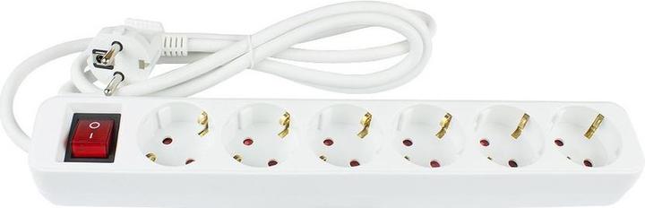 Actual product image Good Connections Power strip with switch, 6-way, protective contact plug to 6x protective contact socket (6x, CEE 7/3, 1.50 m)