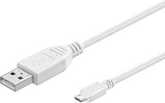Produktbild PremiumCord Cable micro USB 2.0, A-B 2m, white (2 m, USB 2.0)