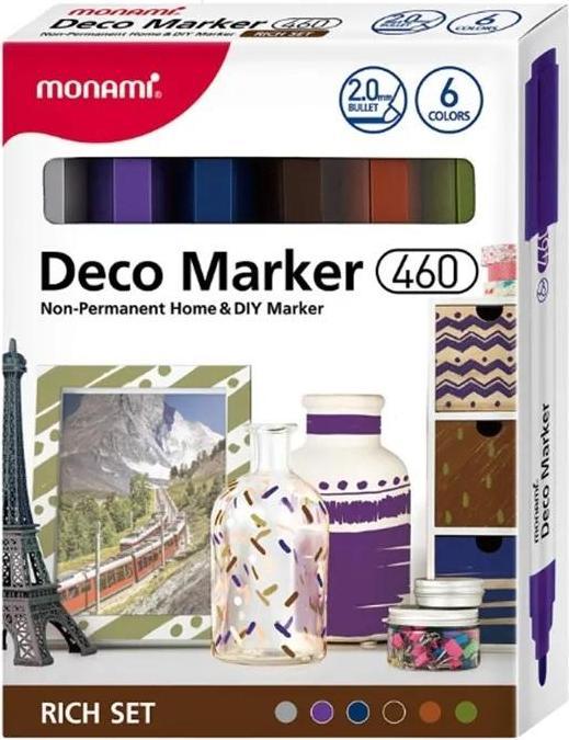 Monami Acrylmarker Deco Marker 6col rich