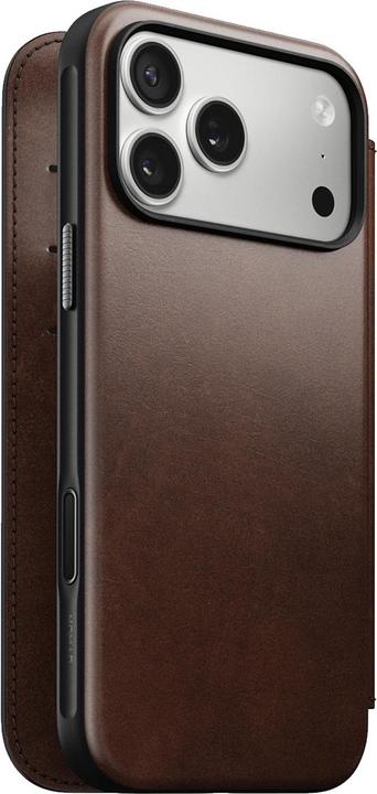 Nomad Modern Leather Folio - Lederhülle für iPhone Max, Horween-Leder (Apple iPhone 17 Pro Max)