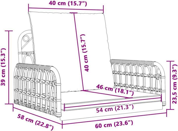 Image du produit vidaXL Hängestuhl (109 kg)