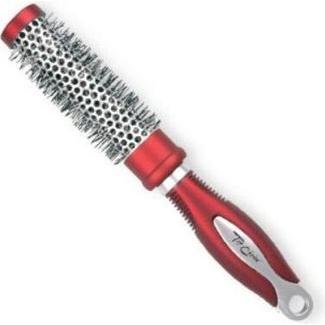 TOP, Haarbürste + Kamm, Exclusive Round Hairbrush Size S Silver/Burgundy 62018-01